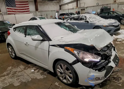 2017 Hyundai Veloster z USA, uszkodzony, nr VIN KMHTC6AD4HU307115